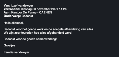 Bedankt Bedankt