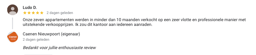 Verkoop van onze 7 appartementen Verkoop van onze 7 appartementen