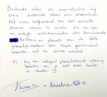 Bedankt voor de assistentie Bedankt voor de assistentie